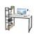 Computer Desk 47" with Storage Shelves, White w/ Black 3 thumbnail