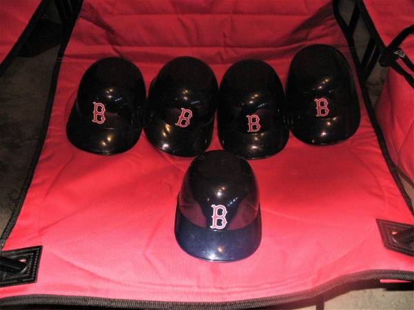 Five Small Red Sox Plastic Hats 1