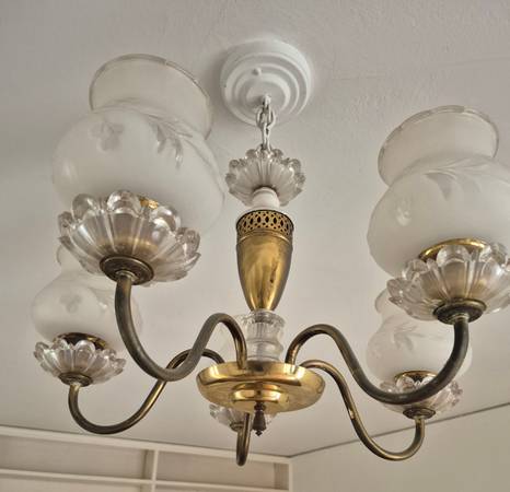 FLASH SALE!!! 19x15 brass chandelier 1