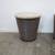 Ribbed Base Side Table w/ Round Marble Top 24" D x 29" H 2 thumbnail