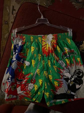 Vintage 1994 new with tags power rangers boxer shorts boys xl (18-20) 1