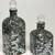 Pair of vintage glass decanter adorned with iridescent mirror tiles 1 thumbnail