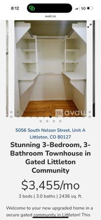 $3,455 / 3br - 2456ft2 - Casa adosada de 3 habitaciones en Littleton (Littleton)63844743412611124