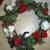 WREATH Floral Spring Christmas Rememberance Red White Flowers 19 Inch 5 thumbnail