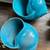 2 Large Seashell Planters blue glazed from Anthropology 4 thumbnail
