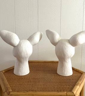 Anthropologie Deer / Doe Cholet Vase (White) 1