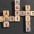 Scrabble style Faith, Hope, Joy, Love Peace wall hanger.  + 1 thumbnail
