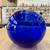 Vintage Blenko Sapphire Blue Rose Bowl 5 thumbnail