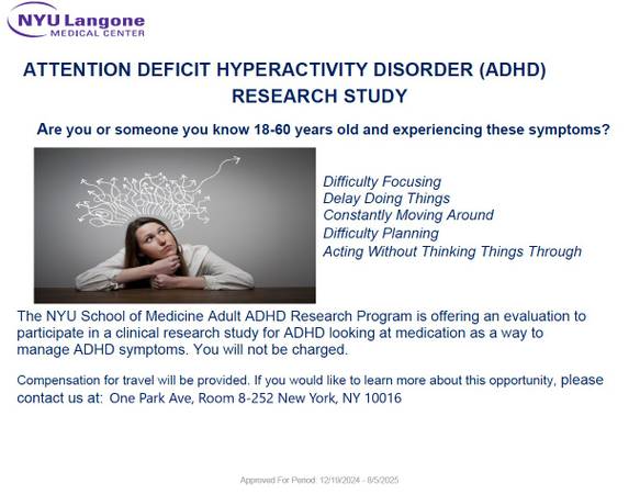 Paid Adult ADHD Study 1