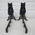 Cats Cast Iron Vintage Heavy Fireplace Andirons & Glass Marble Eyes 8 thumbnail