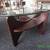 Glass Top Coffee Table with Mahogany Base 3 thumbnail