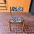 Set of 4 Mid Century Danish Teak Blue/White Floral Dining Chairs 10 thumbnail