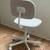 IKEA BLECKBERGET Swivel Chair, Klovsta white/gray 8 thumbnail