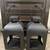 Qty 2 Target Threshold Black Metal Pillar Lanterns - New 2 thumbnail