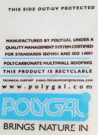 3 Polycarbonate Sheets Multiwall Polygal 1