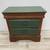 Side Table  Brown-Green Solid Wood 2 Drawers 1 thumbnail
