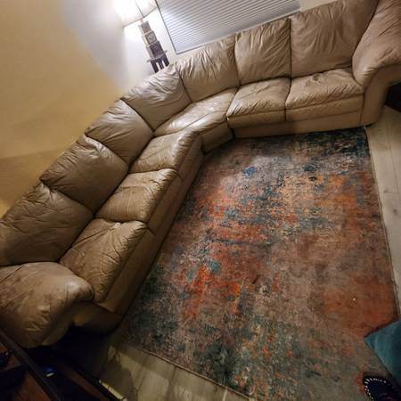 Leather sectional 1