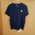 Men's Nautica Navy Blue Striped Short Sleeve Crew Neck Shirt, L 1 thumbnail