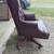 Maroon leather office or den rocking chair 2 thumbnail