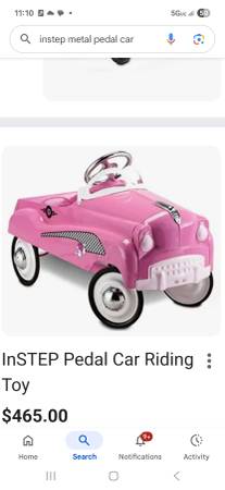 Instep metal peddle car 1