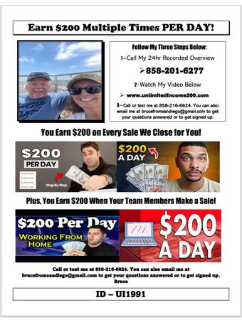 Unlimited $200+ Daily by Mailing Postcards etc! Join Our Team Today! 1