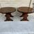 Beautiful set of vintage,solid wood, double drop leaf end tables. 12 thumbnail