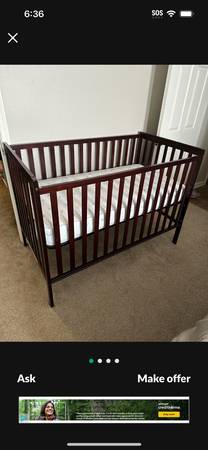 Crib and Naturepedic Mattress 1
