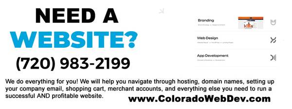 Website Design/Google Ads/WordPress/Repairs/SEO - (720) 983-2199 1