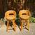 Vintage rattan swivel barstools (2) 2 thumbnail