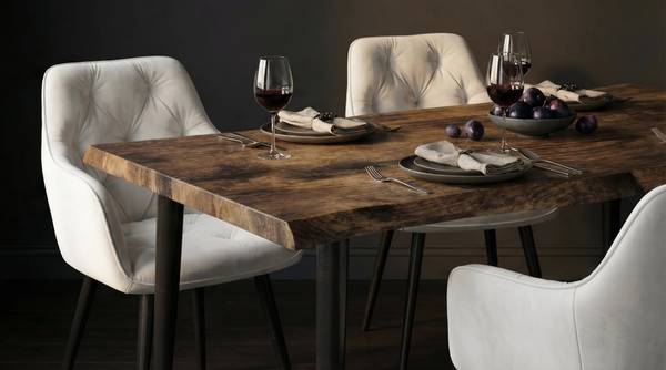 Stunning Live edge style Dining table 6 Seater | Modern Wood Kitchen 1