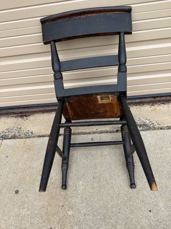 Silla pintada antigua estilo federal, ennegrecida y dorada de Baltimore - $1.050 (Fairfax)63471267478145123