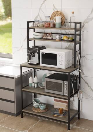 NEW 5 tier shelf with 10 hooks 1