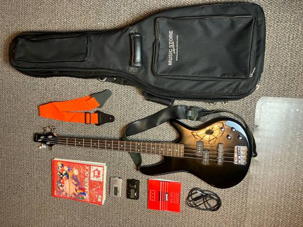 Ibanez GSR200 4-String Electric Bass + Case & Accessories – Ready to Play 1