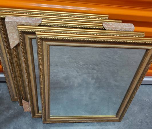 Gold Frame Mirror. 5 available. $20 each or 2 for $30. 1