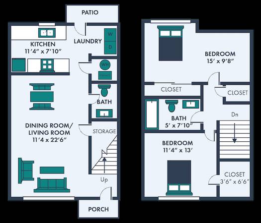 $1,470 / 2br - 960ft2 - 2/bd, In-Home Washer/Dryer, Balcony (6741 C Ave NE, Cedar Rapids, IA)63976549300610121