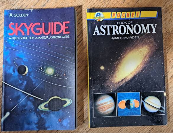 2 books on astronomy sky watching 1