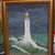 Vintage Folk Art Oil on Glass - British Lighthouse - Eddystone 1 thumbnail