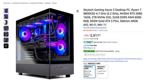 *NEW* 9800X3D + 5080 + 32GB RAM + 2T SSD Gaming PC 1
