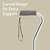 Chrome Aluminum Cane with Offset Foam Handle & Wrist Strap, 300 lbs. 1 thumbnail