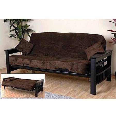 Convertible Sofa / Futon with Storage in Armrests 1