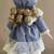 Vintage Porcelain Doll - Blonde Curls in Blue Dress 3 thumbnail