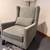 NEW Grey Wingback Chair with Nailheads 2 thumbnail