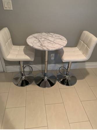 Contemporary pub table and chairs 1