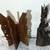 TWO BEAUTIFUL HANDCARVED SOUTHEAST ASIAN STATUES - DEITY + SCREEN 2 thumbnail