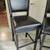 2, Brown faux leather, studded seat bar stools 4 thumbnail