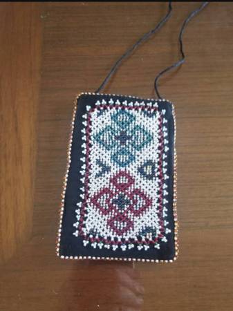 Small Beaded Bag - Tiny Beads (SE Asia / Pakistan Handicraft) 1