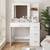 New Vanity Desk with Mirror, Power Outlet and 10 Lights, Makeup Table with 4 Dra 1 thumbnail