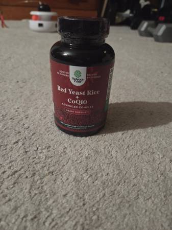 Red Yeast Rice 500mg & CoQ10 50mg Supplement, 120 Capsules (New) 1