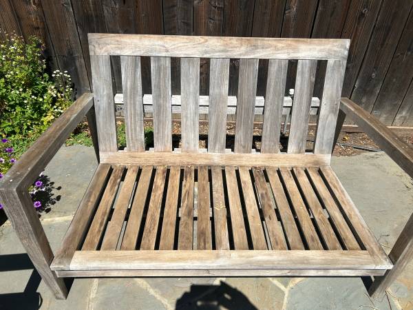 Teak Love Seat 1