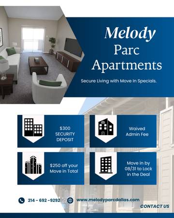 $900 / 1br - 552ft2 - NEW SPECIAL: 1 Beds as low as $850 (5951 Melody Lane Dallas, TX)63796257353857120